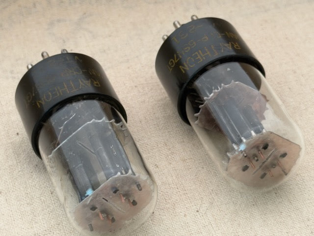 SOLD - RARE 6SN7GT / VT-231 Raytheon Black Plate Military Tubes