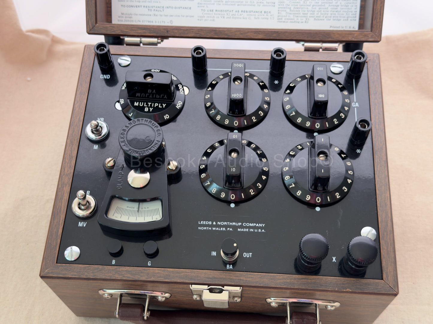 Best Gift - Leeds & Northrup Cable Fault Test Set No. 5300 — Restored Vintage Display Piece — With Provenance Document — $245