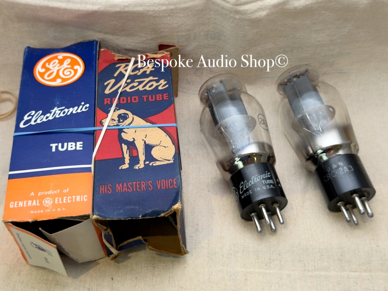 SOLD - 2A3 Pair - RCA/GE  - Nice Pair in Original Boxes