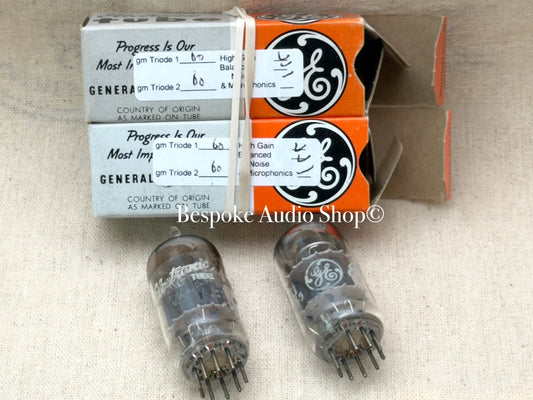 12AY7 (6072) - GE  - Matched Pair in Original Boxes