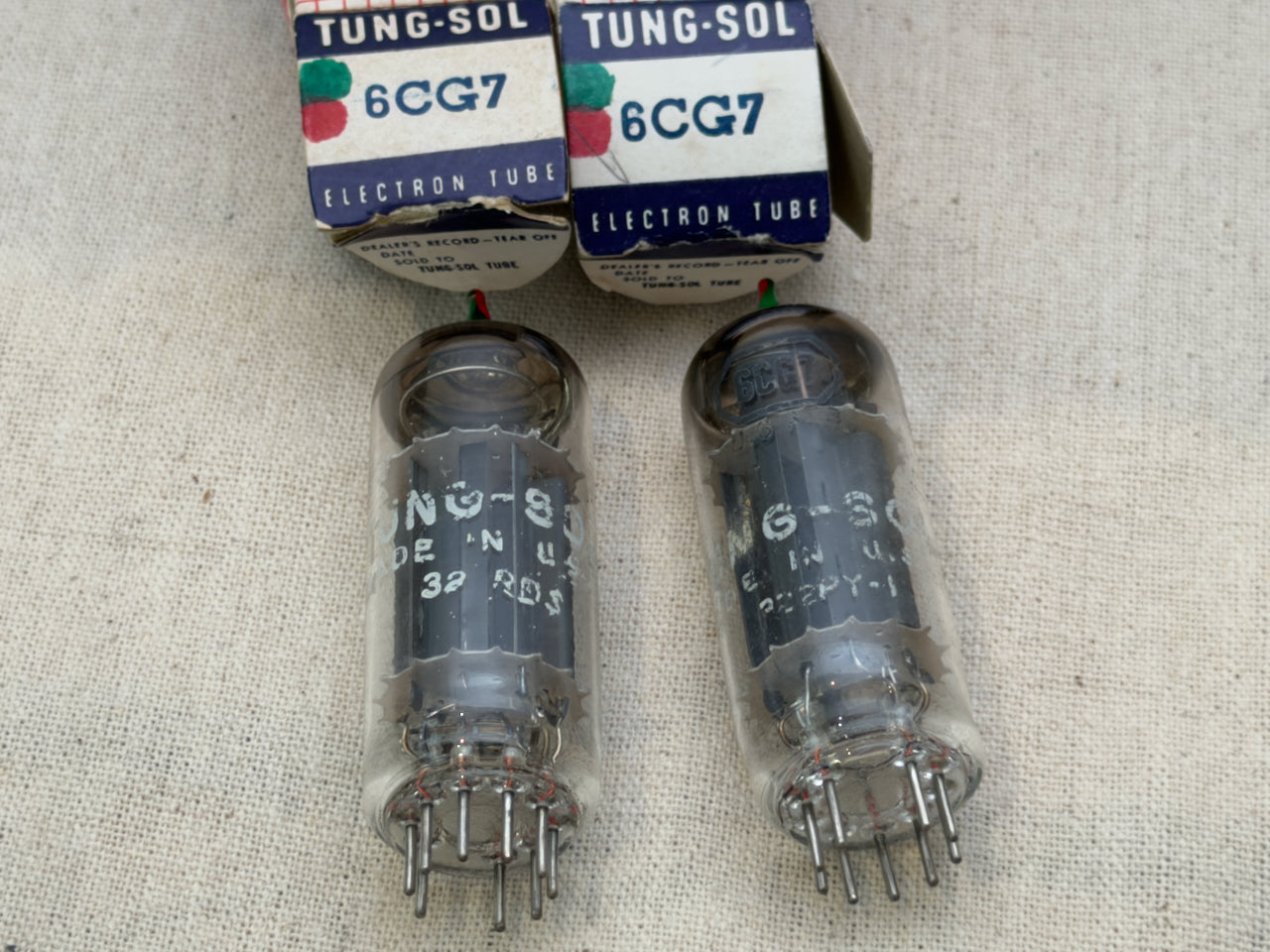 6CG7 - Tung Sol Matched Pair - Super Quiet