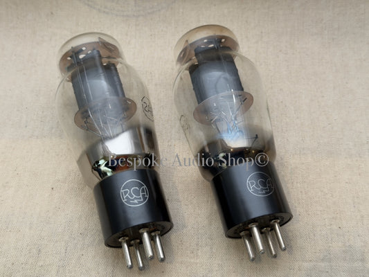 RCA 2A3 – Early Production, Black plate - Beautiful Matched Pair