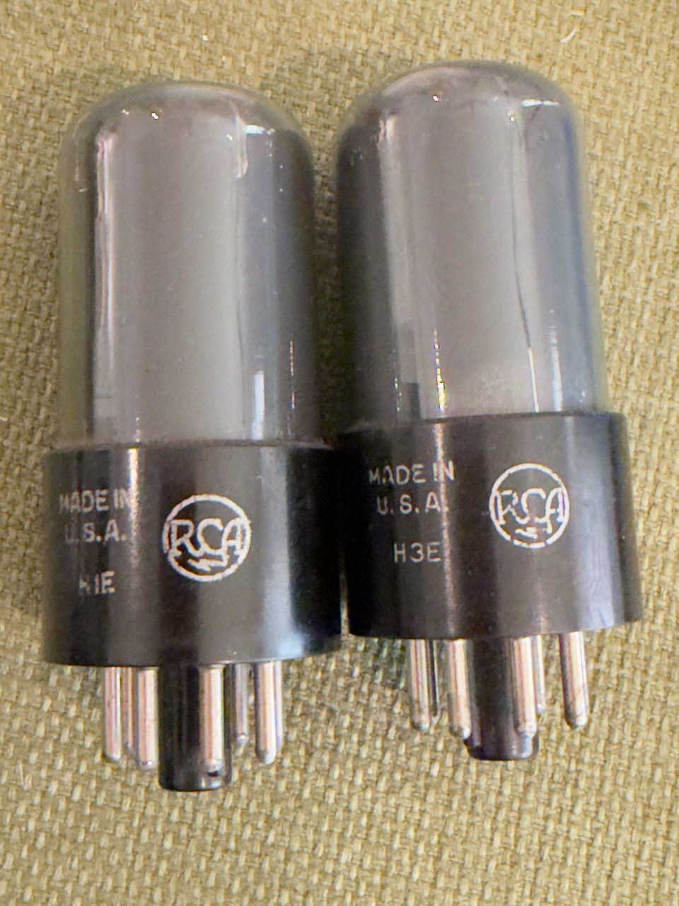 SOLD - VT-231 (Military 6SN7's) RCA BLACK GLASS WWII Production - Matched Pair #1