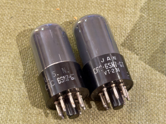 RCA - 6SN7 / VT-231 Military WWII ERA Black Glass tubes