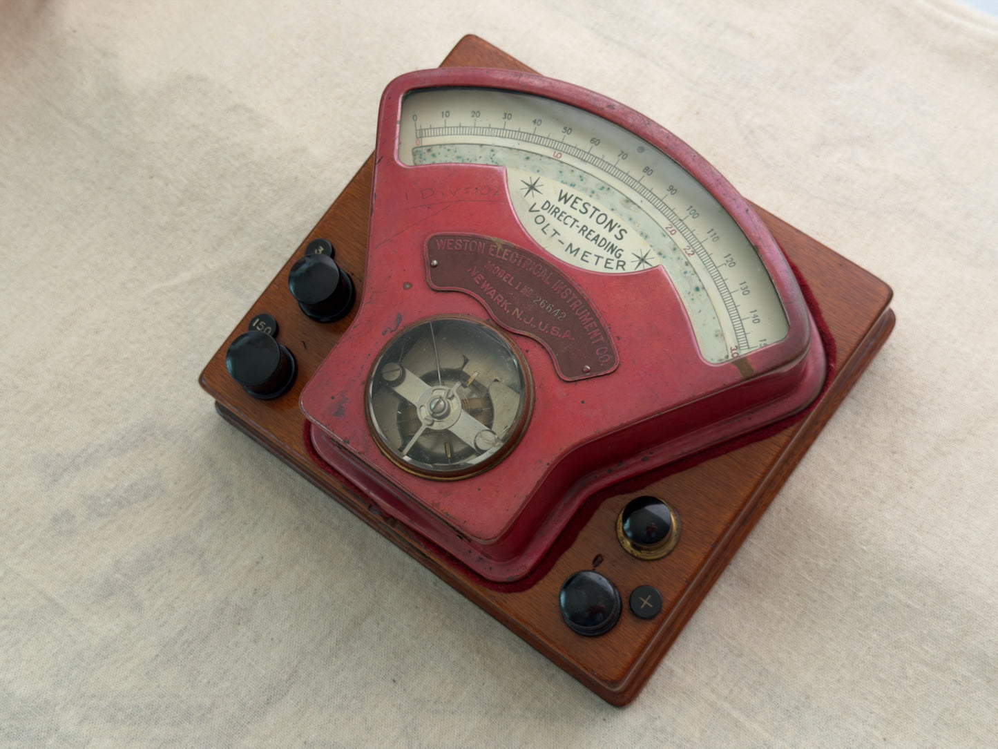 Best Gift - Weston Model 1 Direct-Reading Volt-Meter — Estimated c.1899 — Restored / Preserved — Tested Accurate — With Provenance Document